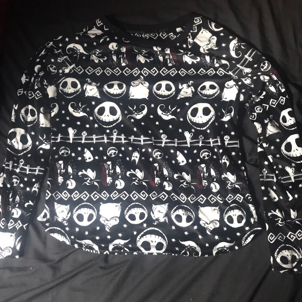 nightmare before christmas pj long sleeve